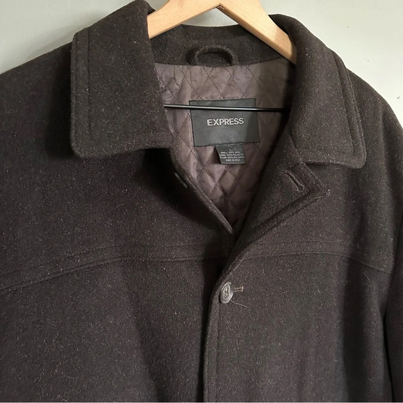 Express Men's Single-Breasted Wool Coat. 100% Wool.‎ - Picture 6 of 10